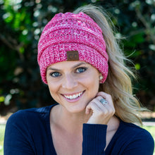 Load image into Gallery viewer, Soft Knit Ponytail Beanie